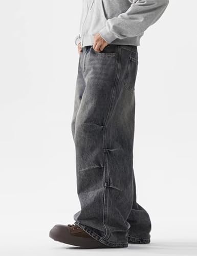 Y2K High Waisted Straight Leg Baggy Jean Vintage Loose Fit Denim Pants3