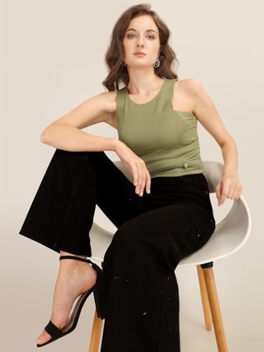 Image of Pista Pure Cotton Blend Solid Regular Top