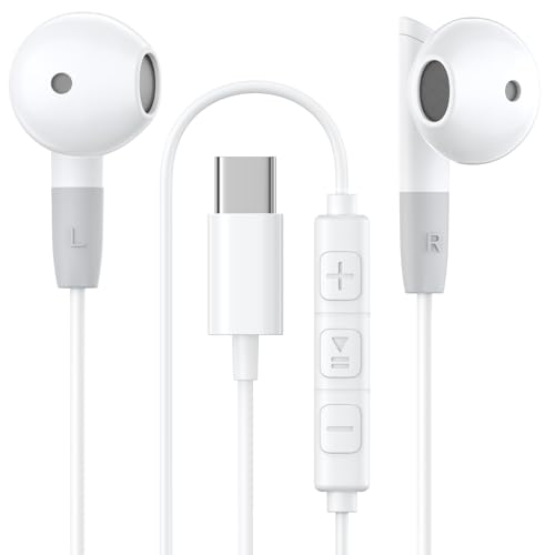 #VerdientProvisionen<br>In Ear Kopfhörer mit Kabel Ohrhörer mit Mikrofon und Lautstärkeregler Noise Cancelling Kopfhoerer für Samsung 1 Pack