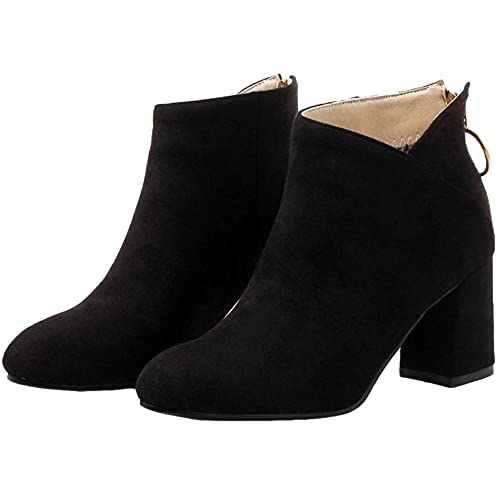 SJJH Stivaletti da donna alla moda con tacco medio...