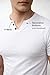 NUOKESASI Men's Casual Slim Fit Basic Henley Short Sleeve Fashion T-Shirt White-Medium