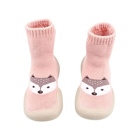 KLGR Socken Schuhe Baby Lauflernschuhe Jungen Krabbelschuhe Mädchen Kleinkind Schuhe Verdicken Sockenschuhe Warme Babyschuhe Weicher Boden Bodensocken Krabbelschuhe Cover