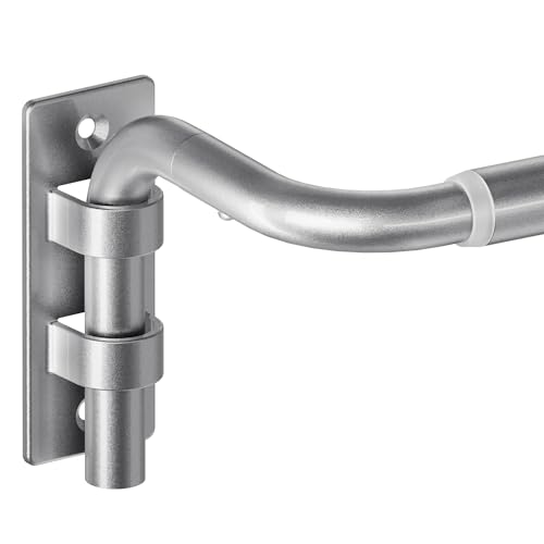 Image of ENJOYBASICS 48-84 inch Wrap Around Curtain Rod, Quick Curtain Change, Silver