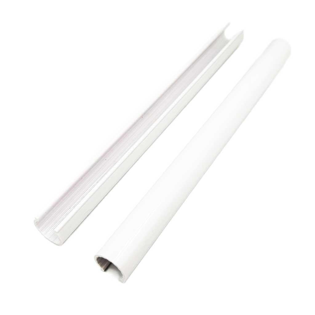 2 x Radiator 15mm Snappit Pipe Covers Sleeves White 200mm