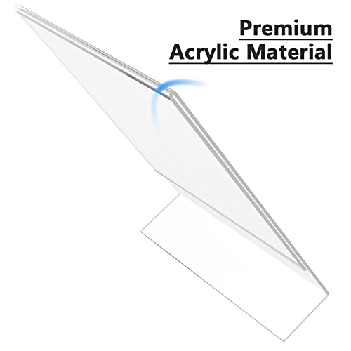 MaxGear Acrylic Sign Holder 8.5 X 11 Single Slant Back Design Ad Frame - Clear Pack of 12
