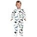 Emelivor Whales Dolphins White Baby One-Piece Newborn Pajamas Cotton Infant Footed Pjs for Girls Boys
