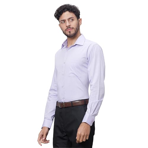Image of Raymond Slim Fit Pure Cotton Structure Pattern Semi Cut Away Collar Formal Shirt