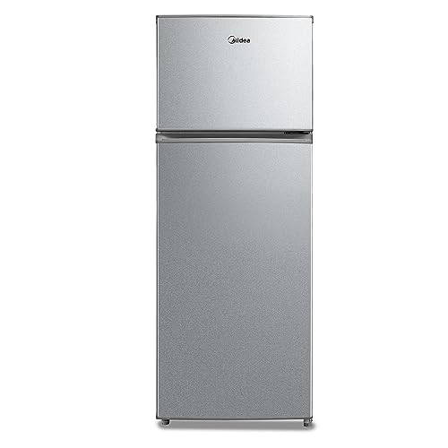 Midea MERT210FGE50 Frigorifero doppia porta 204 L, frigorifero combinato, 176kWh/annum, controllo della temperatura regolabile, Luce LED, Argento Argento 204 Litri Class E