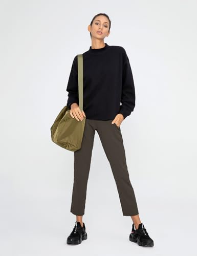 Image of AJISAI 7 /8 Joggers Travel Pants with Pockets Lounge Casual Stretch Workout Pants for Women