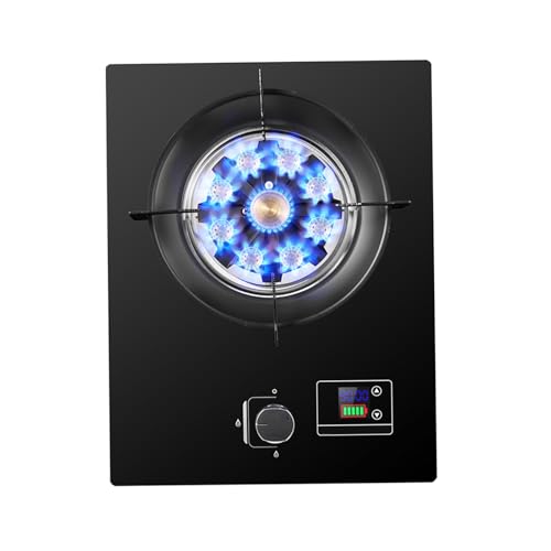 Estufa De Gas De 43 Cm, Sartén De 9 Cavidades Y Alta Potencia, Placa De Gas De 1 Quemador Y 5,2 KW, Kit De Alimentación De GLP/GN(NG)