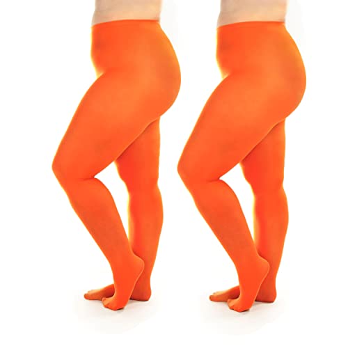 Image of Silky Toes Plus Size Tights for Women | 60D Soft Opaque Comfort Fit Pantyhose | Black or Colored 1-2 pairs | 1X-8X