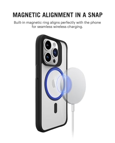 Image of DailyObjects Polycarbonate Case for iPhone 14 Pro Max Compatible with Mag-Safe Wireless Charging, Hybrid Clear Slim Shockproof Back Cover