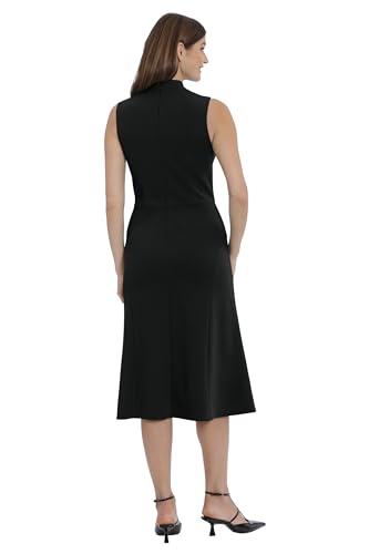 Maggy London Women's High Neck Empire Waist Midi Dress Career Workwear3