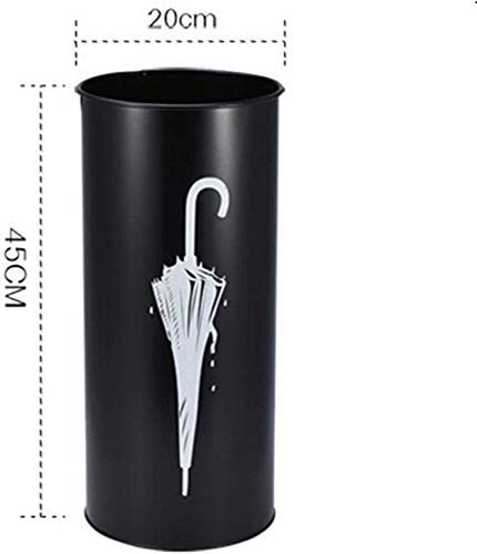Porte-parapluie simple noir avec rangement optimisé et bac de récupération