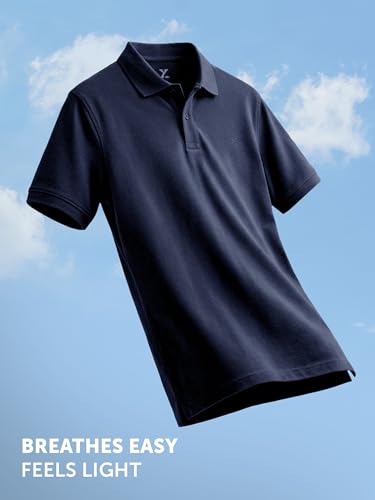 Image of XYXX Men's Nova 100% Combed Cotton Regular Fit Polo T-Shirt