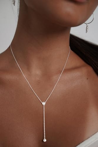 Silver Pearl Necklaces for Women Sterling Silver Plated Dainty Pearl Choker Jewelry Gifts for Women2