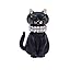 Tehui La Nouvelle Baisse des Broches Accessoires de Chat de Bande dessinée Broche de Diamants en Alliage d'huile de Broche de vêtements de Mode Femme (Color : Black)