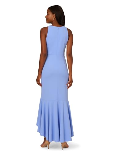Image of Adrianna Papell Women's Beaded Crepe Halter Gown