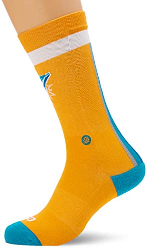 Stance M548D18MIA Men's Miami Go Fins Socks, Orange - L (9-12)