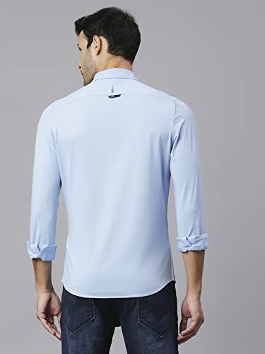 Image of Thomas Scott Men's | Solid | Full Sleeve | Slim Fit | Cotton Elastane | Spread Collar | Knitted Shirt