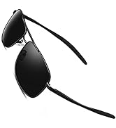 LINVO Classic Square Sunglasses for Men Polarized UV Protection Ultralight Driving Cycling Fishin...