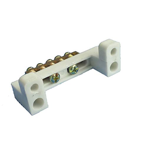 Morsettiere Linea di Terra Filo 5 Bit Fila morsettiera Zero Rame Barra di Terra Cablaggio 7 * 11 5 5pcs Foro