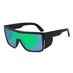 Matte Black Green Mirror