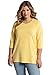 Produktbild Ulla Popken Damen Rundhals, A-line T-Shirt, goldgelb, 46+