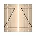 Ekena Millwork SHUBSZ Faux Wood Shutters (Per Pair) Rustic Spaced n-Batten w/Z-Board, 23 1/2"W x 88"H, Smooth