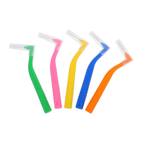LALADEFIEE 5 piezas Cepillos Interdentales para Brackets con Mango Cerdas Suaves para Limpieza Profunda entre Dientes y Cuidado de Encías Material Inoxidable y Uso Oral Diario