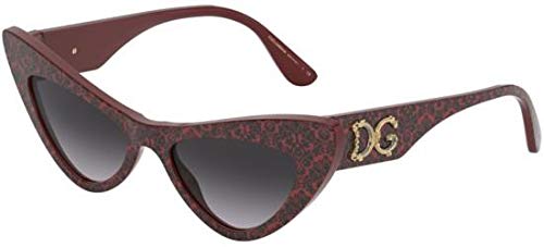Dolce & Gabbana DEVOTION DG 4368 DAMASCO BLACK BURGUNDY/GREY SHADED 52/18/145 women Sunglasses