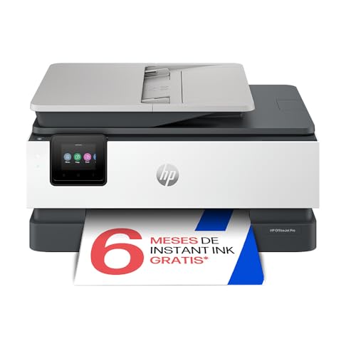 HP OfficeJet Pro 8132e, Impresora multifunción Profesional de inyección de Tinta A4 a Color, Copia, Escáner, Fax, Wi-Fi, Impresión a Doble Cara automática, 20 ppm, 6 Meses Instant Ink, Gris