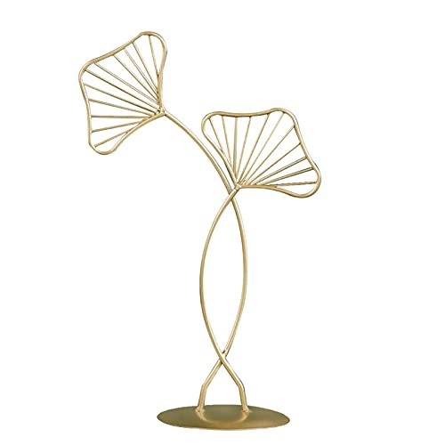 BERTY·PUYI Décoration Feuille De Ginkgo Feuille De Ginkgo Feuilles d'or Décoration Feuille De Gingko Décoration Chiffres Feuilles d'or pour Salon Chambre Décoration De Bureau-Hohle Ginkgoblätter Cover