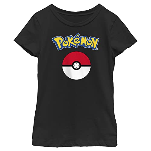 Pokemon Logo Outline Girls Short Sleeve Tee Shirt