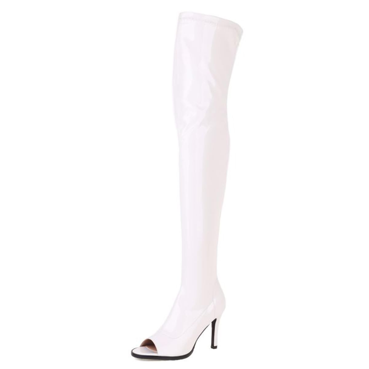 Womens Overknee Boots Peep Toe Stiletto Heels