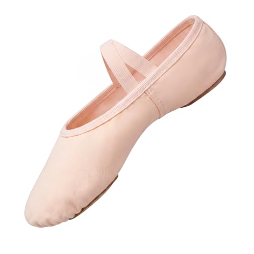 Stelle Ballet Shoes for Women Girls Canvas Ballet Slipper Dance Shoes Yoga Shoes(Ballet Pink,8)