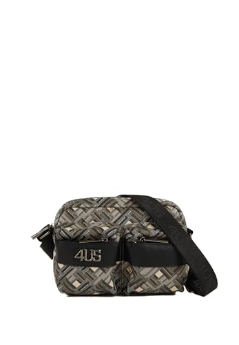 Chiusura: zip 4US Cesare Paciotti - Borsa a tracolla in ecopelle, multicolore (17 X 24 X 8.5 cm)