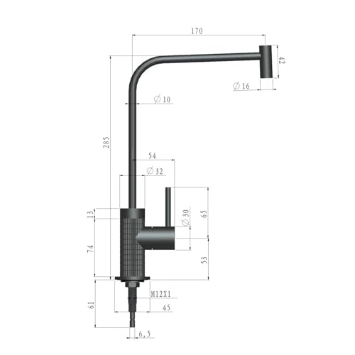 Filtre à eau potable pour purifier l'eau du robinet de cuisine noir 360