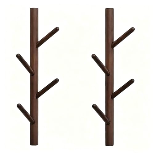 VAWNKUKN Wooden Wall Mount Coat Rack