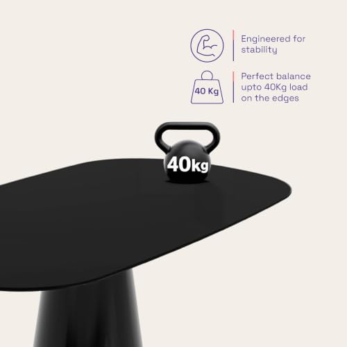 Image of Wakefit Santol Dining Table - 6 Seater Rect Black Glass Top