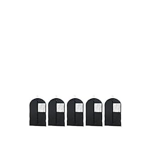 Wenko Lot de 5 Porte-vêtements Deep Black Noir 5 x 60 x 100 cm