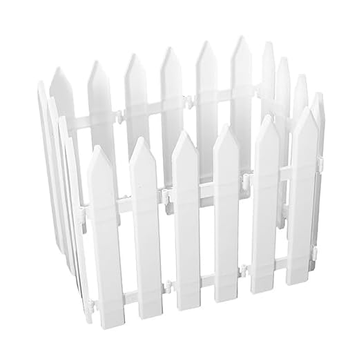 Yardwe 30 Uds Suministros Para Árboles De Navidad Valla De Navidad La Valla Valla Blanca Decorar Bonsai Valla Decorativa Valla De Jardín Costura Valla De Piquete