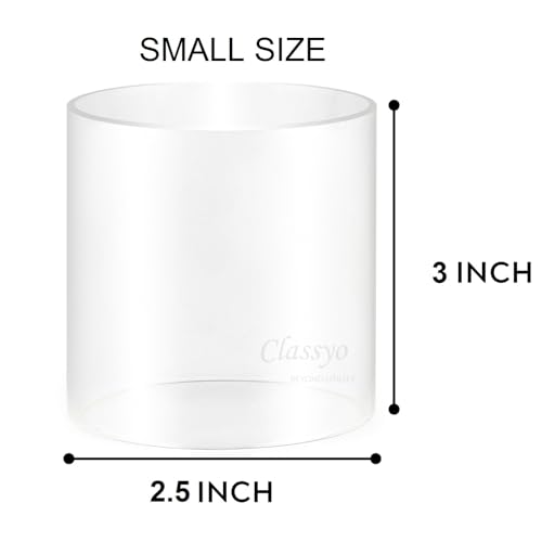 Image of Classyo Borosilicate Glass Cover Only Without Diya (2.5 in x 3 in, Small Size)