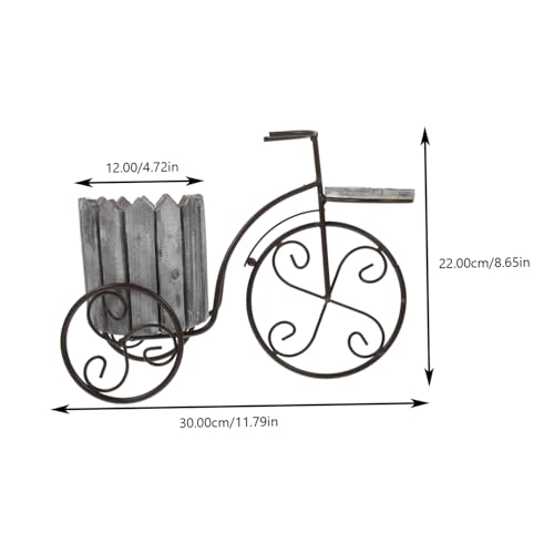 Support à fleurs pour vélos en fer idéal pour aménager un jardin compact
