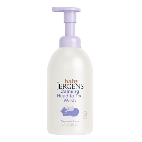 Image of Jergens Baby Calming Head to Toe Foaming Wash, Baby Shampoo and Body Wash, Baby Shampoo Tear Free, Kids Foaming Body Wash, 18 Fl Oz