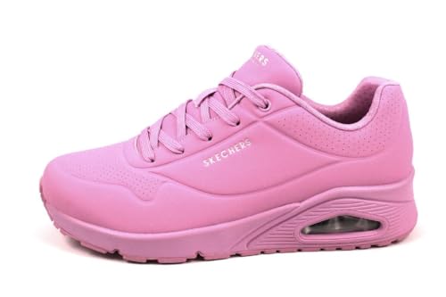 Skechers Damen UNO Stand on Air Sneaker, Pink Durabuck Mesh, 40...