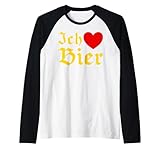 oktoberfest ich liebe bier i love beer heart festival tedesco maglia con maniche raglan