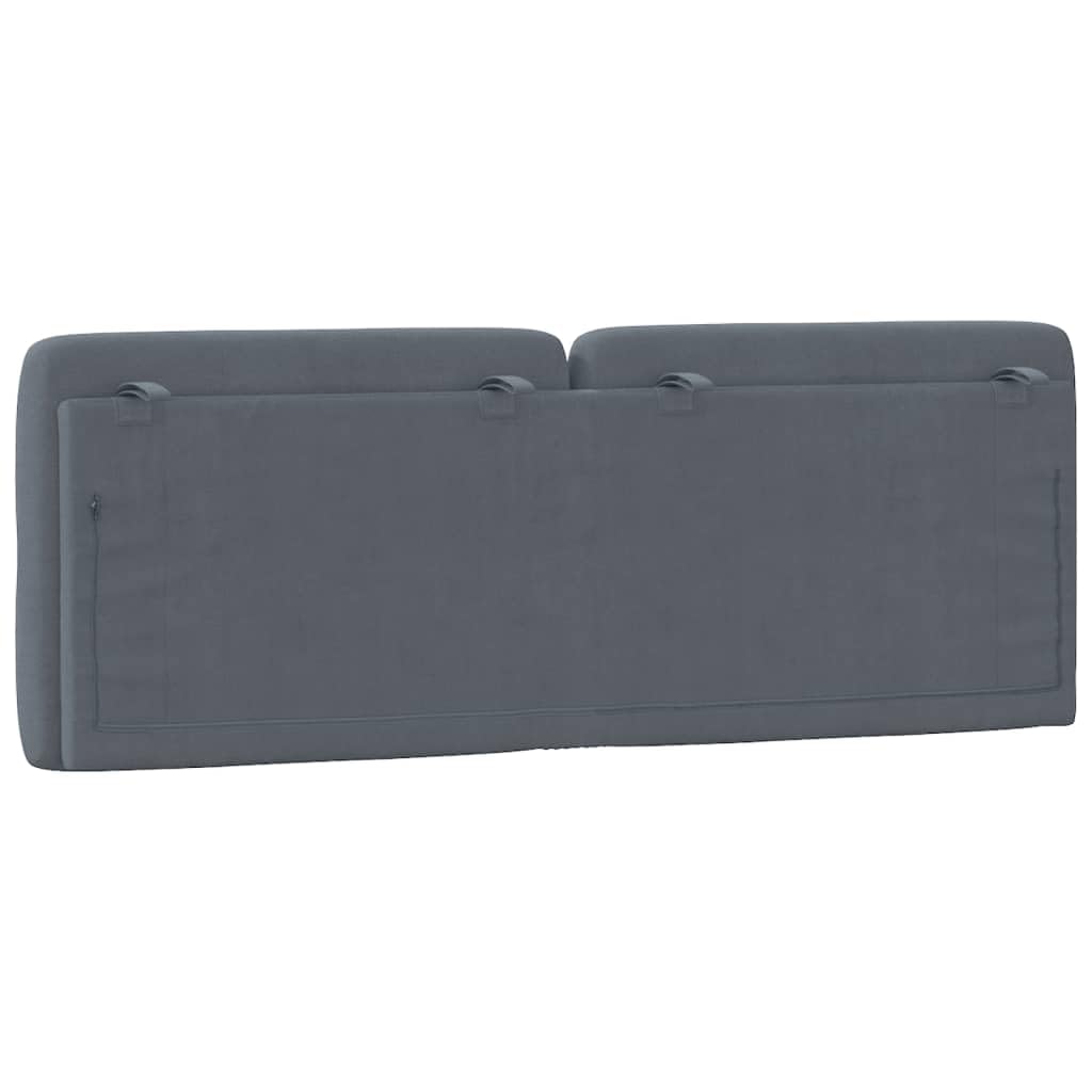 vidaXL Kissen für Kopfteil, Wandpolster Polsterpaneel Bettkopfteil, Rückenkissen Polsterkopfteil Wandkissen Schlafzimmer, Dunkelgrau 140cm Samt