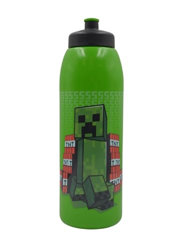 HOX Minecraft CREEPER BOOM Pull Top 700ml 32oz Sports Sipper Drinks Bottle...
