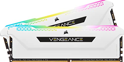 Corsair VENGEANCE RGB PRO SL 16GB (2x8GB) DDR4 3200 (PC4-25600) C16 1.35V Desktop Memory - Weiß